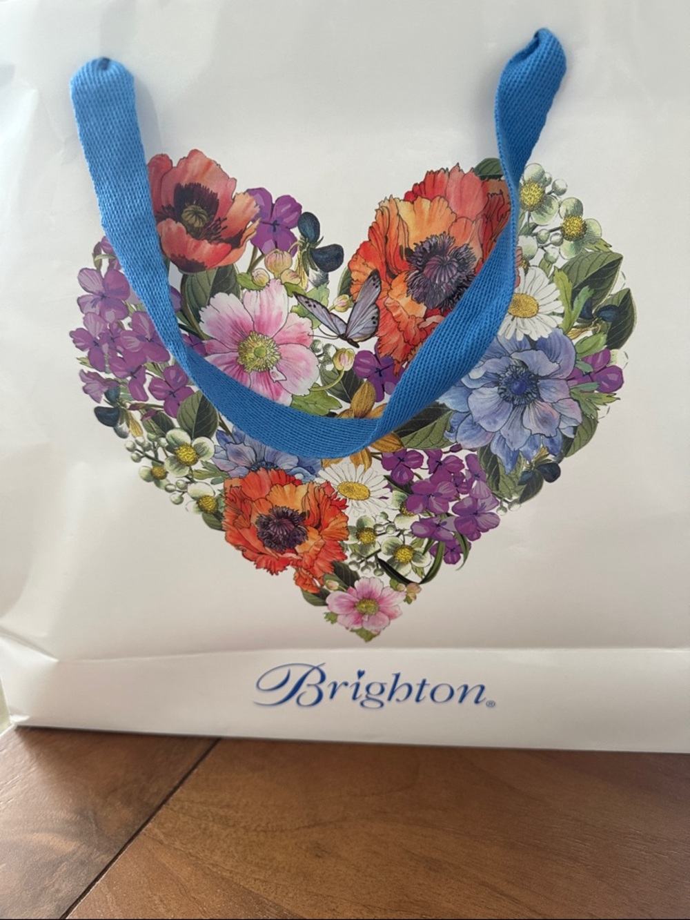NWT Brighton Beige Canvas Tote with Colorful Embroidered Butterfly - Picture 10 of 10